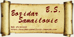 Božidar Samailović vizit kartica